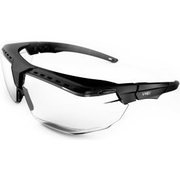 Honeywell North Uvex® Avatar S3850 OTG Safety Glasses, Black Frame, Clear Lens, Scratch-Resistant S3850